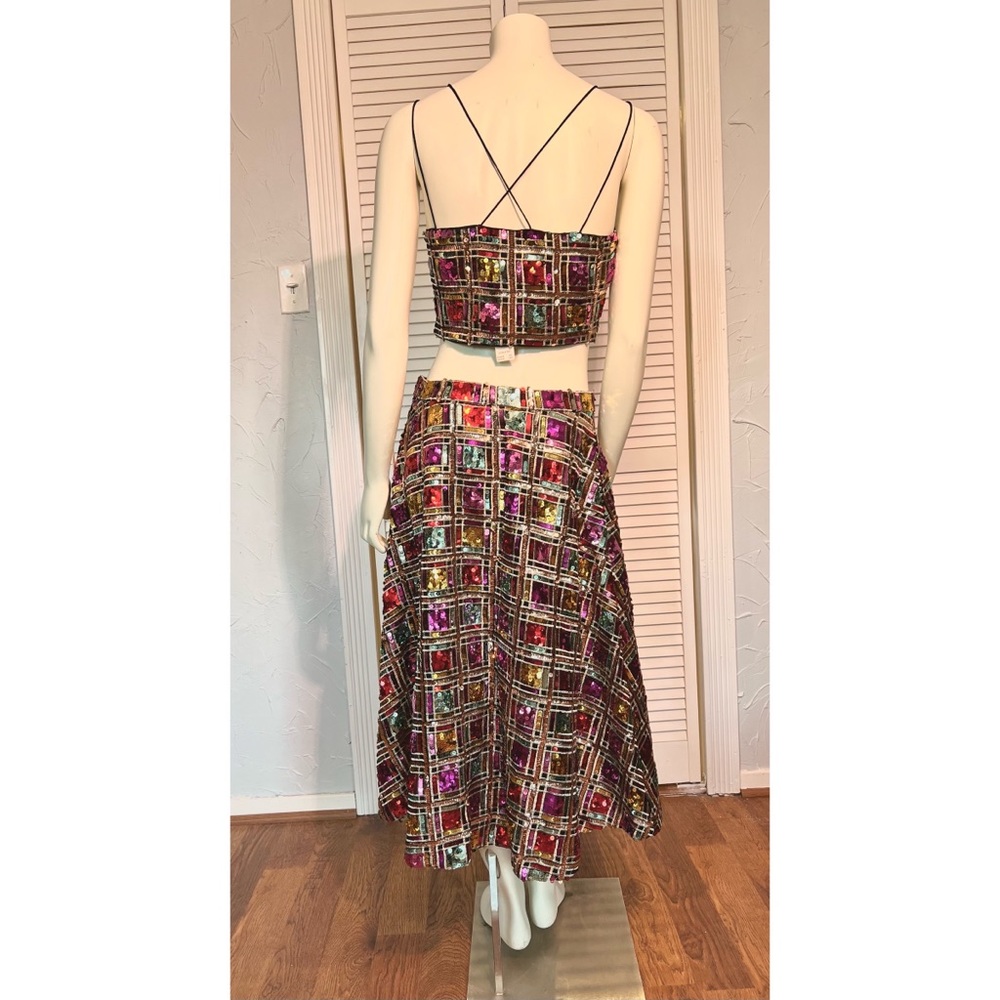 NWT Anthropologie Maeve Sequined Deco Skirt Set - Picture 5 of 8